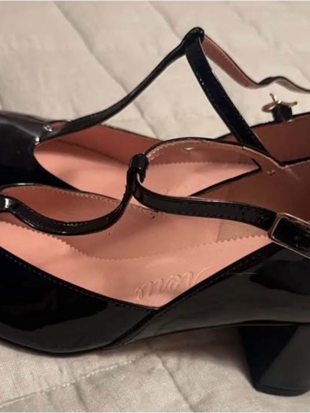 J. Crew Millie Black T-Strap Pump Size 7 - Picture 3 of 10